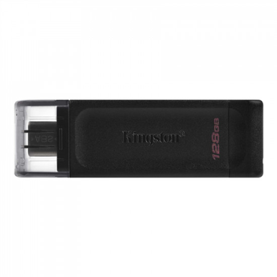 Kingston USB Flash Drive DataTraveler 70 128 GB USB 3.2 Gen 1 Type-C Black