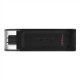 Kingston USB Flash Drive DataTraveler 70 128 GB USB 3.2 Gen 1 Type-C Black