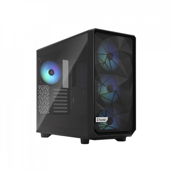 Fractal Design Meshify 2 Lite RGB TG Light Tint Side window Black E-ATX Power supply included No