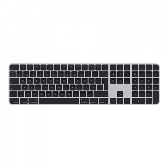 Apple Magic Keyboard with Touch ID MMMR3S/A Standard Wireless Magic Keyboard with Touch ID and Numeric Keypad delivers a remarkably comfortable and precise typing experience. It features an extended layout, with document navigation controls for quick scro