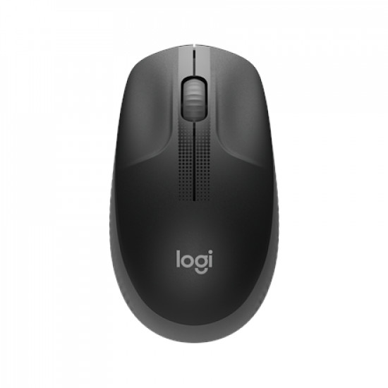 Logitech Full size Mouse M190 Wireless Mid Grey USB