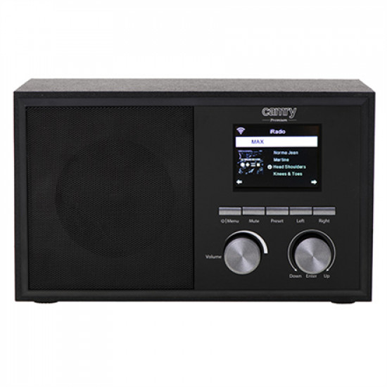 Camry Internet radio CR 1180 AUX in Black Alarm function