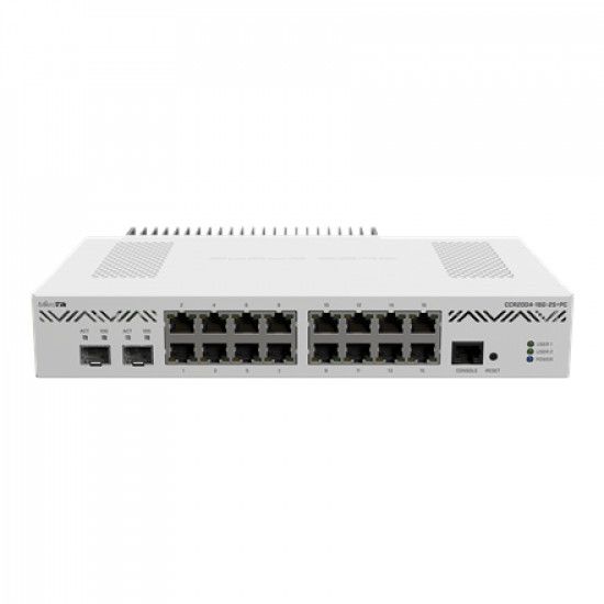 Mikrotik CCR2004-16G-2S+PC MikroTik Ethernet Router CCR2004-16G-2S+PC 10/100/1000 Mbit/s Mesh Support No MU-MiMO No No mobile broadband