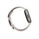 Fitbit Smart watch NFC GPS (satellite) AMOLED Touchscreen Heart rate monitor Activity monitoring 24/7 Waterproof Bluetooth Wi-Fi Lunar White/Platinum