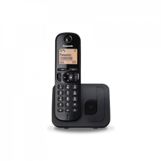 Panasonic Cordless KX-TGC210FXB Black Caller ID Phonebook capacity 50 entries Built-in display Speakerphone