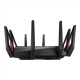 Asus Gaming Router ROG GT-AX11000 802.11ax 1148+4804+4804 Mbit/s 10/100/1000 Mbit/s Ethernet LAN (RJ-45) ports 4 Mesh Support Yes MU-MiMO Yes 3G/4G via optional USB adapter Antenna type 8xExternal 2xUSB 3.1 Gen1