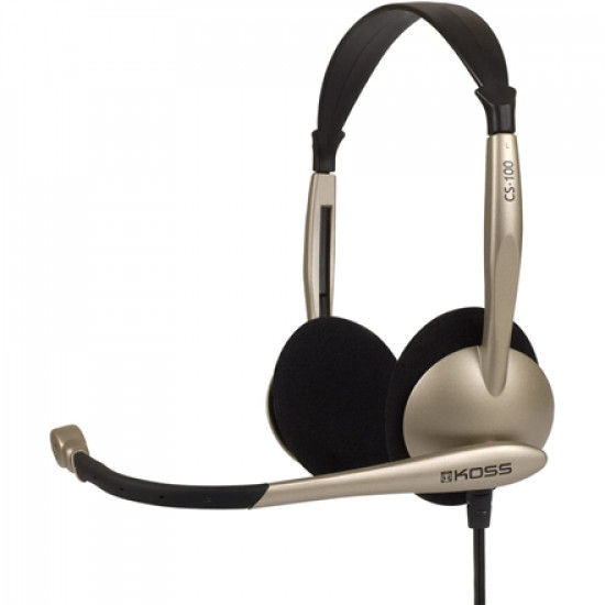 Koss Headphones CS100USB Wired On-Ear Microphone Noise canceling Gold