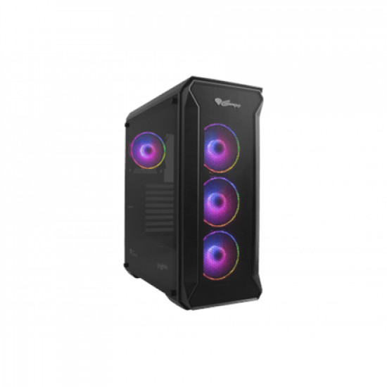 GENESIS IRID 505 ARGB Pc case, Midi tower, 2xUSB 3.0, 2xUSB 2.0, 2x Jack, Black Genesis