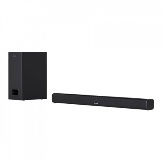 Sharp HT-SBW110 2.1 Slim Soundbar Bluetooth Wireless connection Black AUX in