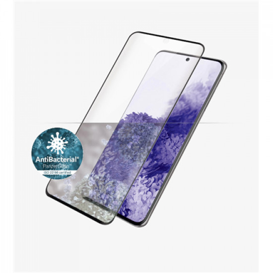 PanzerGlass | Samsung | Galaxy S21 Ultra Series | Antibacterial glass | Black | Case Friendly, Compatible with the in-screen fingerprint reader | Antifingerprint screen protector