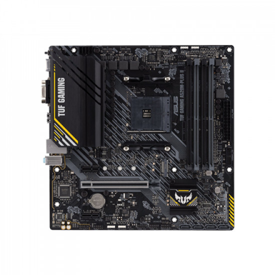 Asus TUF GAMING A520M-PLUS II Processor family AMD Processor socket AM4 DDR4 DIMM Memory slots 4 Supported hard disk drive interfaces SATA, M.2 Number of SATA connectors 4 Chipset AMD A520 Micro ATX