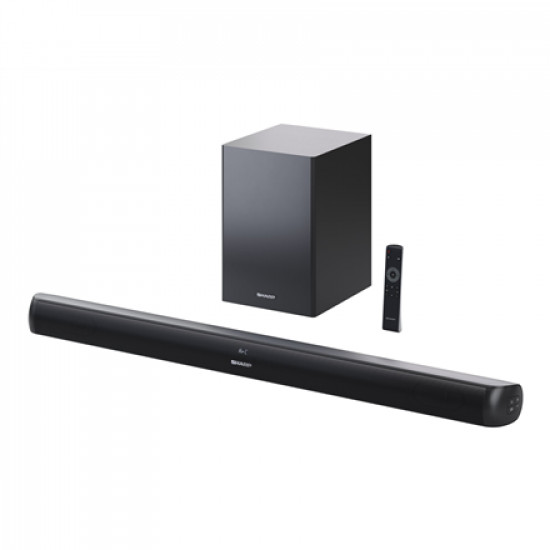 Sharp HT-SBW202 2.1 Soundbar with Wireless Subwoofer for TV above 40, HDMI ARC/CEC, Aux-in, Optical, Bluetooth, 92cm, Black | Sharp | TV SoundBar with Wireless Subwoofer | HT-SBW202 | Black | No | AUX in | Bluetooth | 200 W | Wireless connection