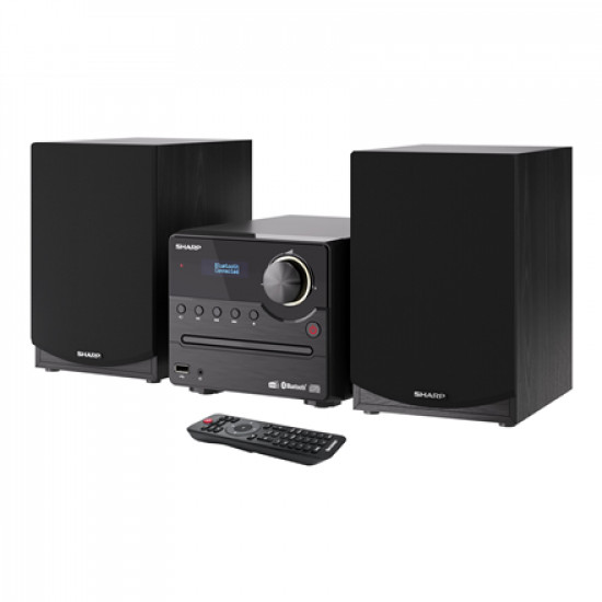 Sharp XL-B517D(BK) Hi-Fi Micro System, CD/FM/USB/Bluetooth v5.0, Aux-in, 45W, Black | Sharp | Hi-Fi Micro System | XL-B517D(BK) | Black | USB port | AUX in | Bluetooth | CD player | FM radio | Wireless connection