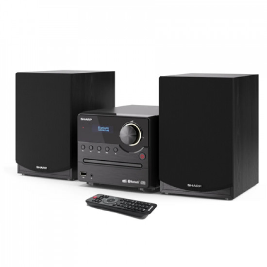 Sharp XL-B517D(BK) Hi-Fi Micro System, CD/FM/USB/Bluetooth v5.0, Aux-in, 45W, Black | Sharp | Hi-Fi Micro System | XL-B517D(BK) | Black | USB port | AUX in | Bluetooth | CD player | FM radio | Wireless connection