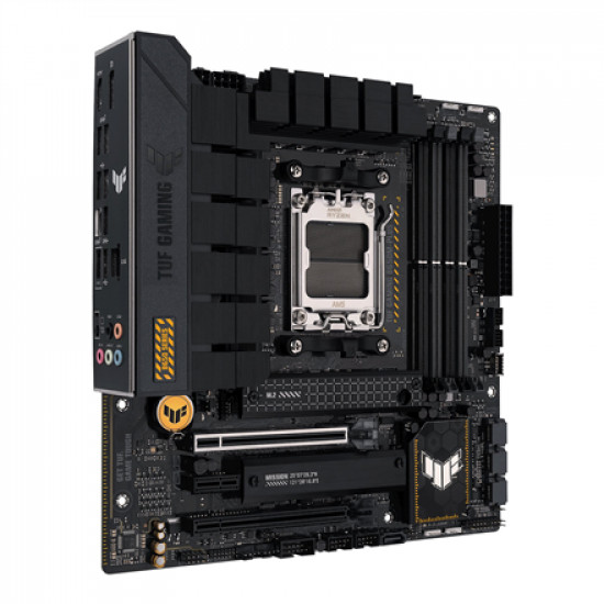 Asus TUF GAMING B650M-PLUS Processor family AMD Processor socket AM5 DDR5 DIMM Memory slots 4 Supported hard disk drive interfaces SATA, M.2 Number of SATA connectors 4 Chipset AMD B650 micro-ATX