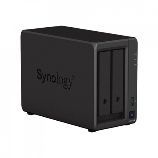 Synology DS723+ 2-bay/AMD Ryzen R1600/2-core 2.6 (base)/3.1 (turbo) GHz/2GB DDR4/2 x 3.5