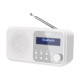 Sharp DR-P420(WH) Tokyo Portable Digital Radio, FM/DAB/DAB+, Bluetooth 5.0, USB or Battery Powered, Snowy White Sharp Tokyo Portable Digital Radio DR-P420(WH) White USB port Headphone out Bluetooth FM radio