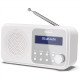 Sharp DR-P420(WH) Tokyo Portable Digital Radio, FM/DAB/DAB+, Bluetooth 5.0, USB or Battery Powered, Snowy White Sharp Tokyo Portable Digital Radio DR-P420(WH) White USB port Headphone out Bluetooth FM radio