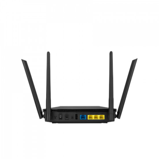 Asus Wireless AX1800 Dual Band Gigabit Router, UK RT-AX53U 1201+600 Mbit/s Ethernet LAN (RJ-45) ports 4 Mesh Support No MU-MiMO Yes No mobile broadband Antenna type External antenna x 4