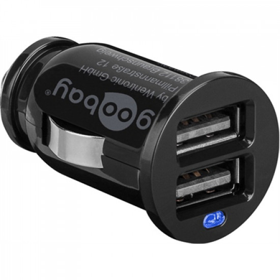 Twin USB Car Charger (2x USB) Goobay Goodbay Dual USB car charger 2,1A 5 V