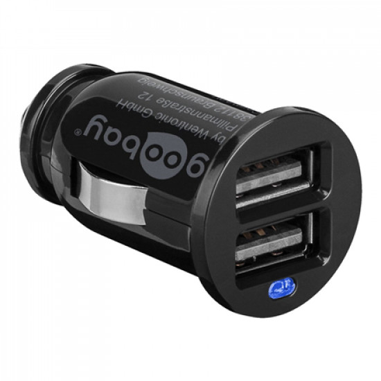 Twin USB Car Charger (2x USB) Goobay Goodbay Dual USB car charger 2,1A 5 V