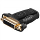 Goobay HDMI/DVI-I adapter, gold-plated 68690 Black