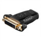 Goobay HDMI/DVI-I adapter, gold-plated 68690 Black