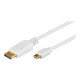 Goobay Mini DisplayPort adapter cable 1.2 White Gold-Plated connectors 1 m