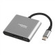 Natec Multi-Port Adapter, Fowler, USB-C, HDMI, USB 3.0 Natec USB-C Multiport Adapter NMP-1607 0.11 m Grey