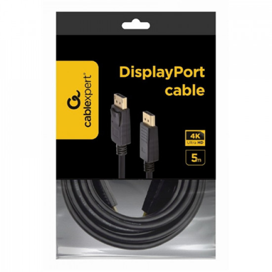 Gembird DisplayPort cable, 4K Black DisplayPort to DisplayPort 5 m