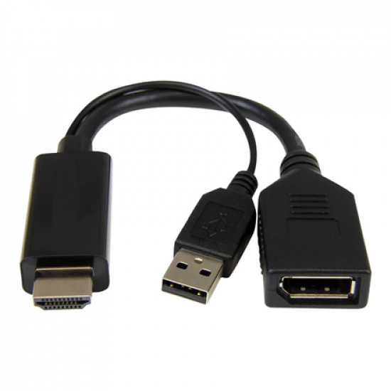 I/O ADAPTER HDMI TO DP/BLACK A-HDMIM-DPF-01 GEMBIRD