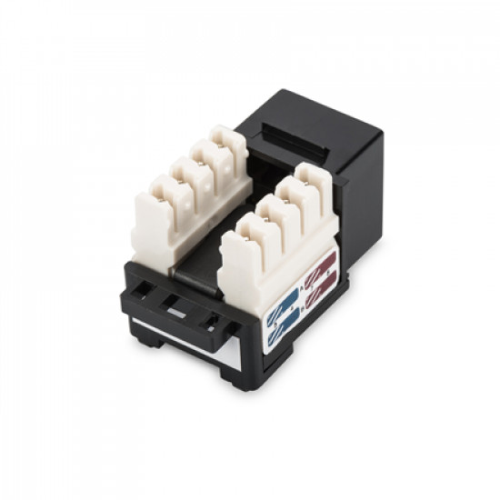 Digitus Class E CAT 6 Keystone Jack DN-93601 Unshielded RJ45 to LSA Black Cable installation via LSA strips, color coded according to EIA/TIA 568 A & B The Cat 6 keystone module supports transmission speeds of up to 1 GBit/s & 250 MHz in connection with c