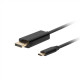 Lanberg USB-C to DisplayPort Cable, 3 m 4K/60Hz, Black Lanberg USB-C to DisplayPort Cable CA-CMDP-10CU-0030-BK 3 m Black