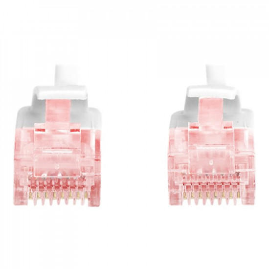 Digitus CAT 6 U-UTP Slim patch cord Patch cord Modular RJ45 (8/8) plug Transparent red coloured connector for easy identification of Category 6 (250 MHz). Inner conductors: Copper (Cu) 2 m Grey