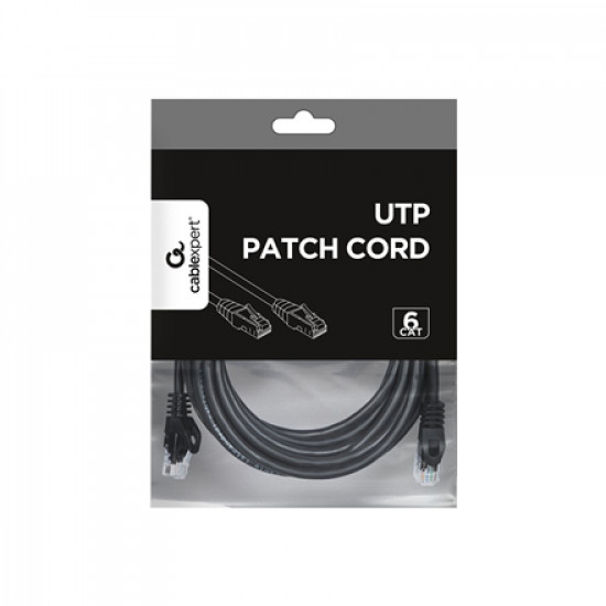 Cablexpert UTP Cat6 Patch cord PVC AWG 26 (7 x 0.15 mm wire) 5 m Black