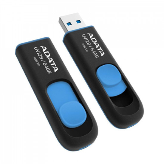 ADATA 64GB USB Stick UV128 USB 3.0 black/blue