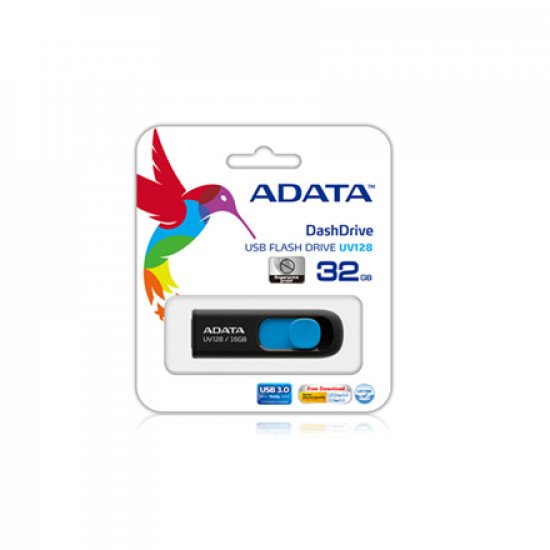 MEMORY DRIVE FLASH USB3.1 64GB/BLUE AUV128-64G-RBE ADATA