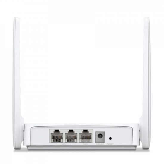 Mercusys Multi-Mode Wireless N Router MW302R 802.11n 300 Mbit/s 10/100 Mbit/s Ethernet LAN (RJ-45) ports 2 Mesh Support No MU-MiMO No No mobile broadband Antenna type 2xFixed No