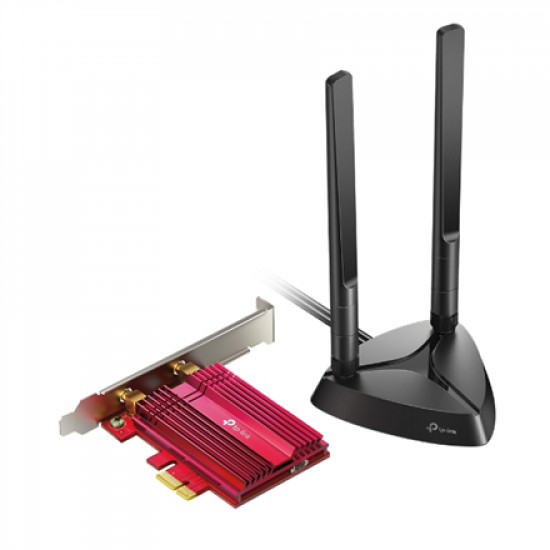 TP-LINK | TX3000E | AX3000 Wi-Fi 6 Bluetooth 5.0 PCIe Adapter | 2.4GHz/5GHz | Antenna type 2xHigh-Gain External Antennas | 574+2402 Mbit/s