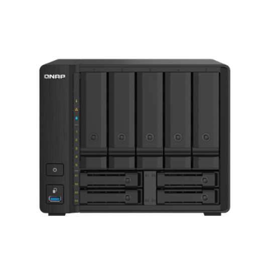 QNAP 9-Bay QTS NAS TS-932PX-4G Up to 9 HDD/SSD Hot-Swap AnnapurnaLabs Alpine AL324 ARM Cortex-A57 Quad-Core Processor frequency 1.7 GHz 4 GB DDR4