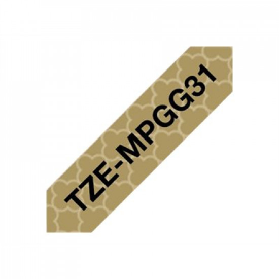 BROTHER TZEMPRG31 12 BLACK ON GOLD GEOMETRIC