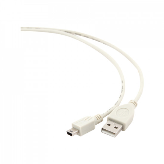 CABLE USB2 AM-MINI 0.9M WHITE/CC-USB2-AM5P-3 GEMBIRD