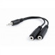 CABLE AUDIO SPLITTER 3.5MM/10CM WHT CCA-415-0.1M GEMBIRD