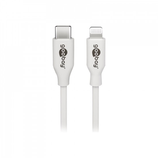 Goobay 39448 Lightning - USB-C USB charging and sync cable, 2 m, white Goobay USB-C male Apple Lightning male (8-pin)