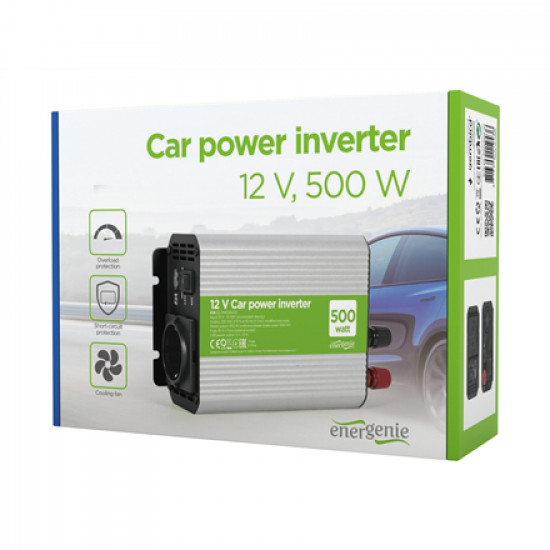 EnerGenie 12 V Car power inverter, 500 W EG-PWC500-01