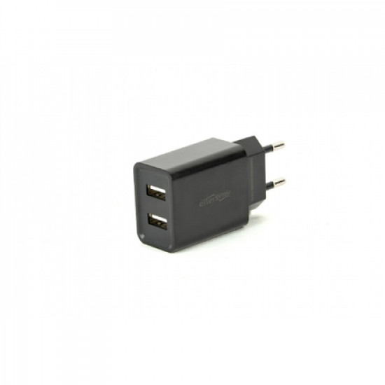 EnerGenie 2-port universal USB charger EG-U2C2A-03-BK