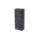 Natec USB 3.0 HUB, Mantis 2, 4-Port, On/Off with AC Adapter Natec 4 Port Hub With USB 3.0 Mantis NHU-1557 Black