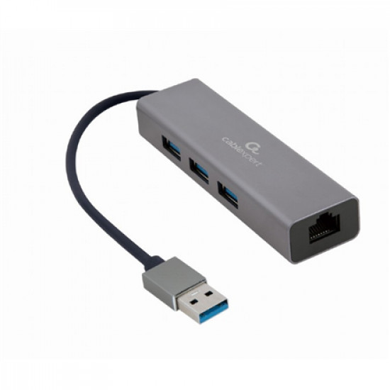 Cablexpert USB AM Gigabit network adapter with 3-port USB 3.0 hub A-AMU3-LAN-01