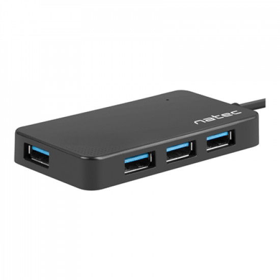 Natec USB 3.0 HUB, Silkworm, 4-Port, Black Natec 4 Port Hub With USB 3.0 Silkworm NHU-1343 0.15 m Black