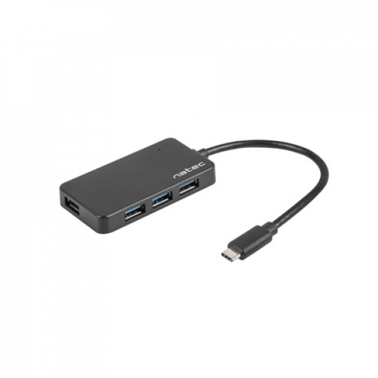 Natec USB 3.0 HUB, Silkworm, 4-Port, Black Natec 4 Port Hub With USB 3.0 Silkworm NHU-1343 0.15 m Black